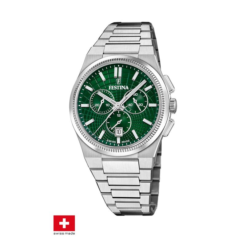 FESTINA SWISS - Reloj F20059/3 Festina Swiss Verde Hombre Rive Collection