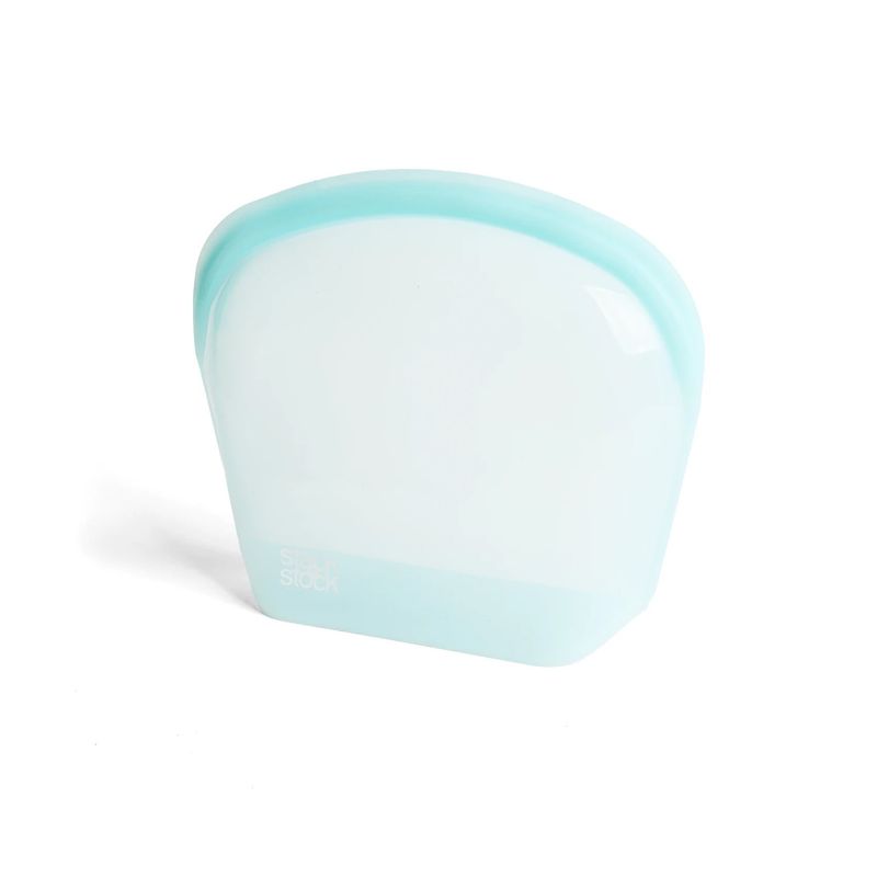 STACK N STOCK - Bolsa De Silicona Platino Stack`n Stock 2 Lts. Celeste Plegable
