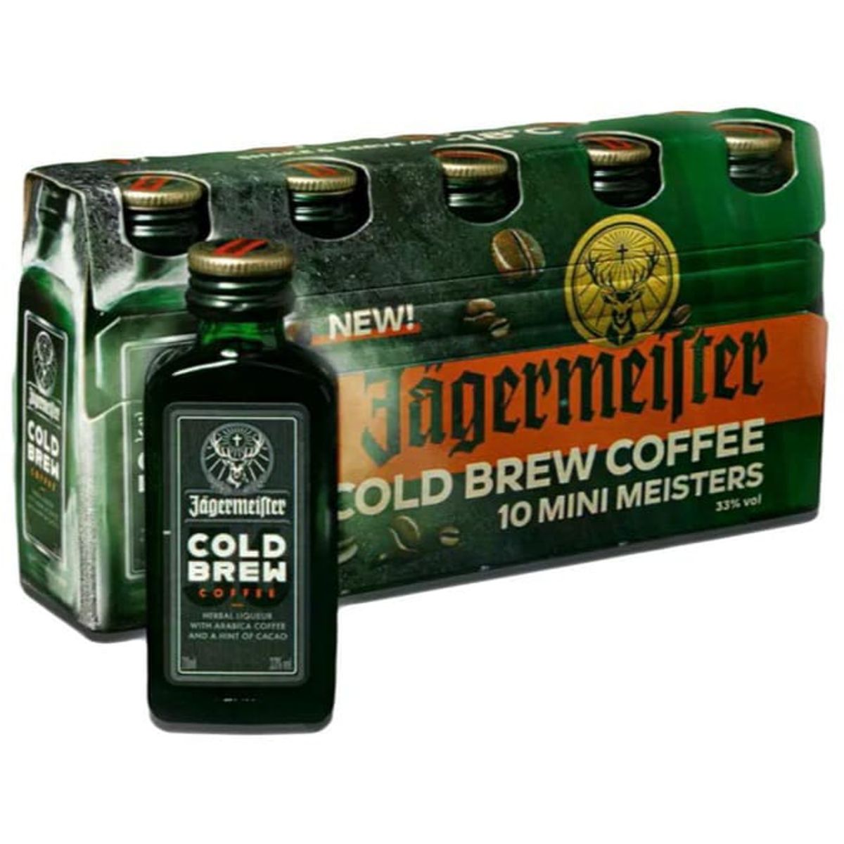 JAGERMEISTER - Pack 10 Miniaturas NUEVO Jagermeister  Cold Brew Coffe