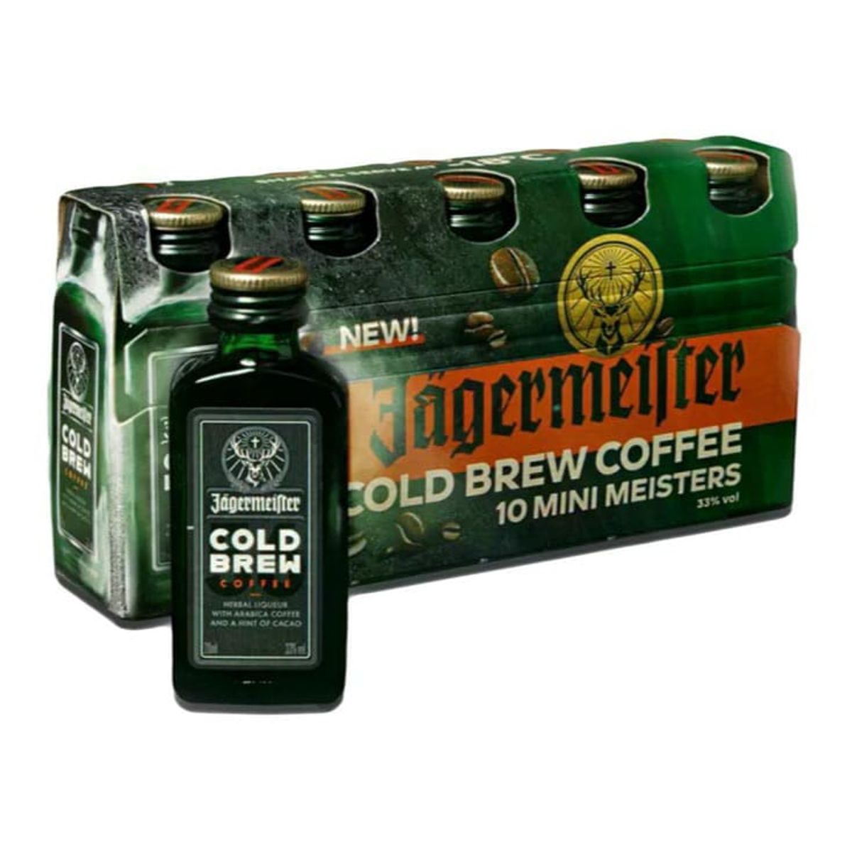 JAGERMEISTER - Pack 10 Miniaturas NUEVO Jagermeister  Cold Brew Coffe