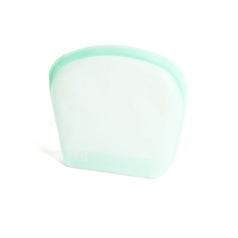STACK N STOCK - Bolsa De Silicona Platino Stack`n Stock 3.5 Lts. Verde Agua Plegable
