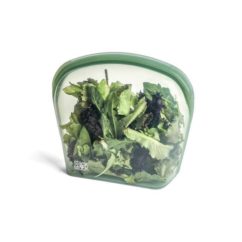 STACK N STOCK - Bolsa De Silicona Platino Stack`n Stock 3.5 Lts. Verde Plegable