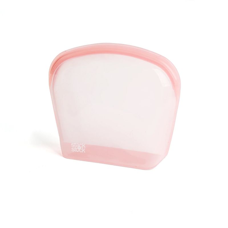 STACK N STOCK - Bolsa De Silicona Platino Stack`n Stock 3.5 Lts. Rosado Plegable