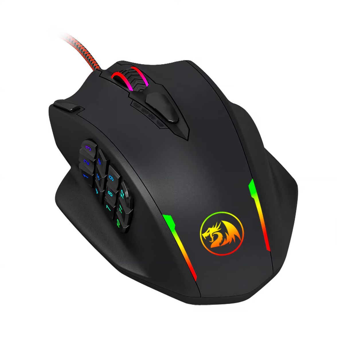 REDRAGON - Mouse Gamer Redragon M908 Impact RGB 12400DPI 18 Botones