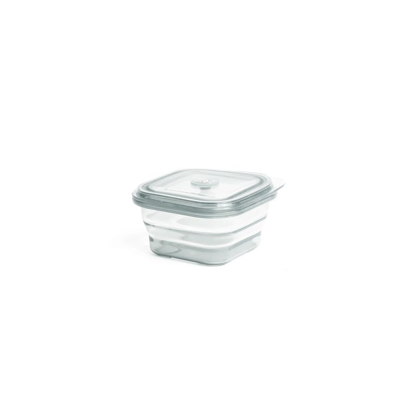 STACK N STOCK - Contenedor de Silicona Platino 400 ml. Transparente Colapsable