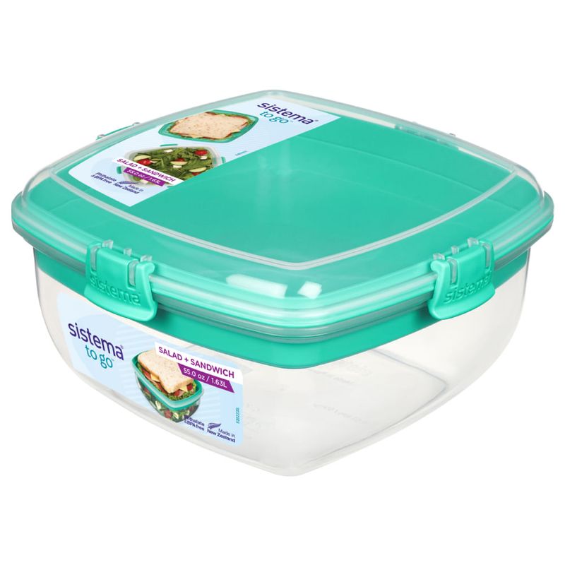 SISTEMA - Sistema To Go Hermético Ensalada + Sandwich 163L Verde