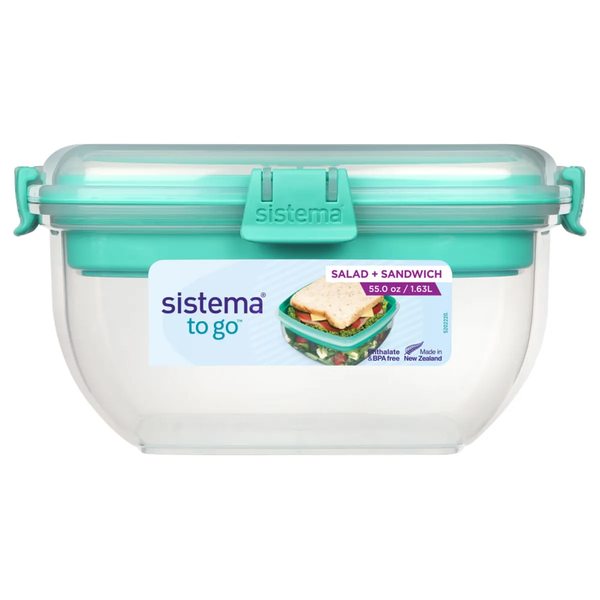 SISTEMA - Sistema To Go Hermético Ensalada + Sandwich 163L Verde