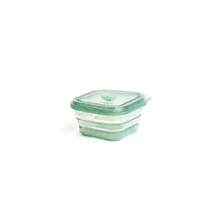 STACK N STOCK - Contenedor de Silicona Platino 400 ml. Verde Colapsable