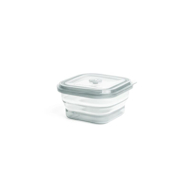 STACK N STOCK - Contenedor de Silicona Platino 600 ml. Transparente Colapsable
