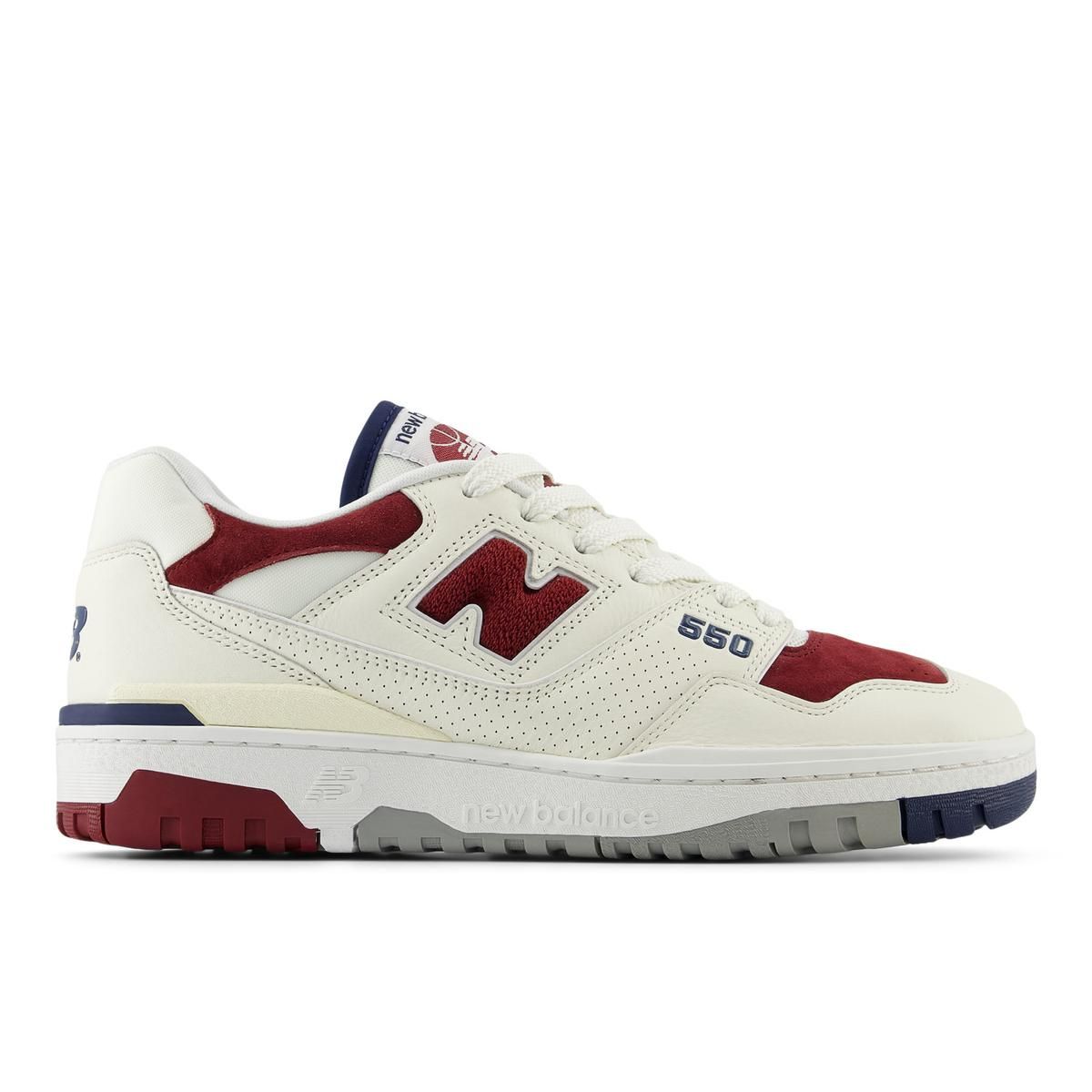 NEW BALANCE - Zapatillas Urbanas Unisex New Balance 550 Blanca/Burdeo
