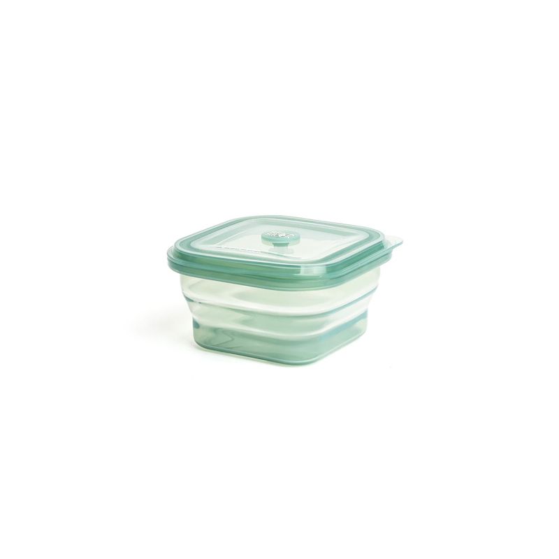 STACK N STOCK - Contenedor de Silicona Platino 600 ml. Verde Colapsable