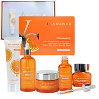 Set Cuidado Facial Vitamina C Iluminador Serum tónico crema