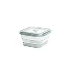 STACK N STOCK - Contenedor de Silicona Platino 900 ml. Transparente Colapsable