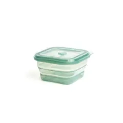 STACK N STOCK - Contenedor de Silicona Platino 900 ml. Verde Colapsable