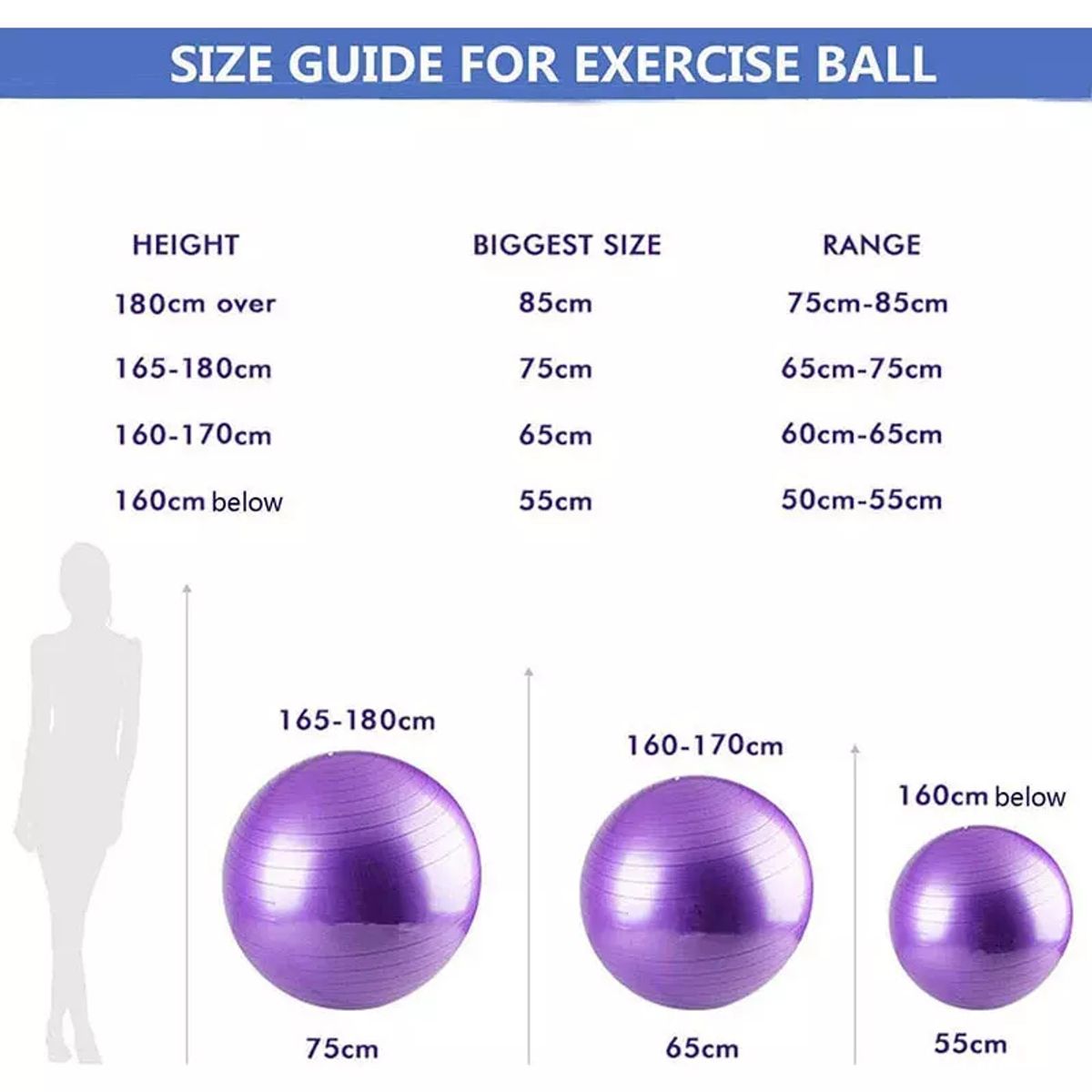 GENERICO - Pelota Balón 75cm Pilates Yoga más Inflador - Color Gris