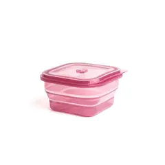 STACK N STOCK - Contenedor de Silicona Platino 1.2 Lts. Guinda Colapsable