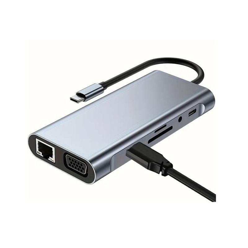 GENERICO - Adaptador USB-C Hub 11 en 1