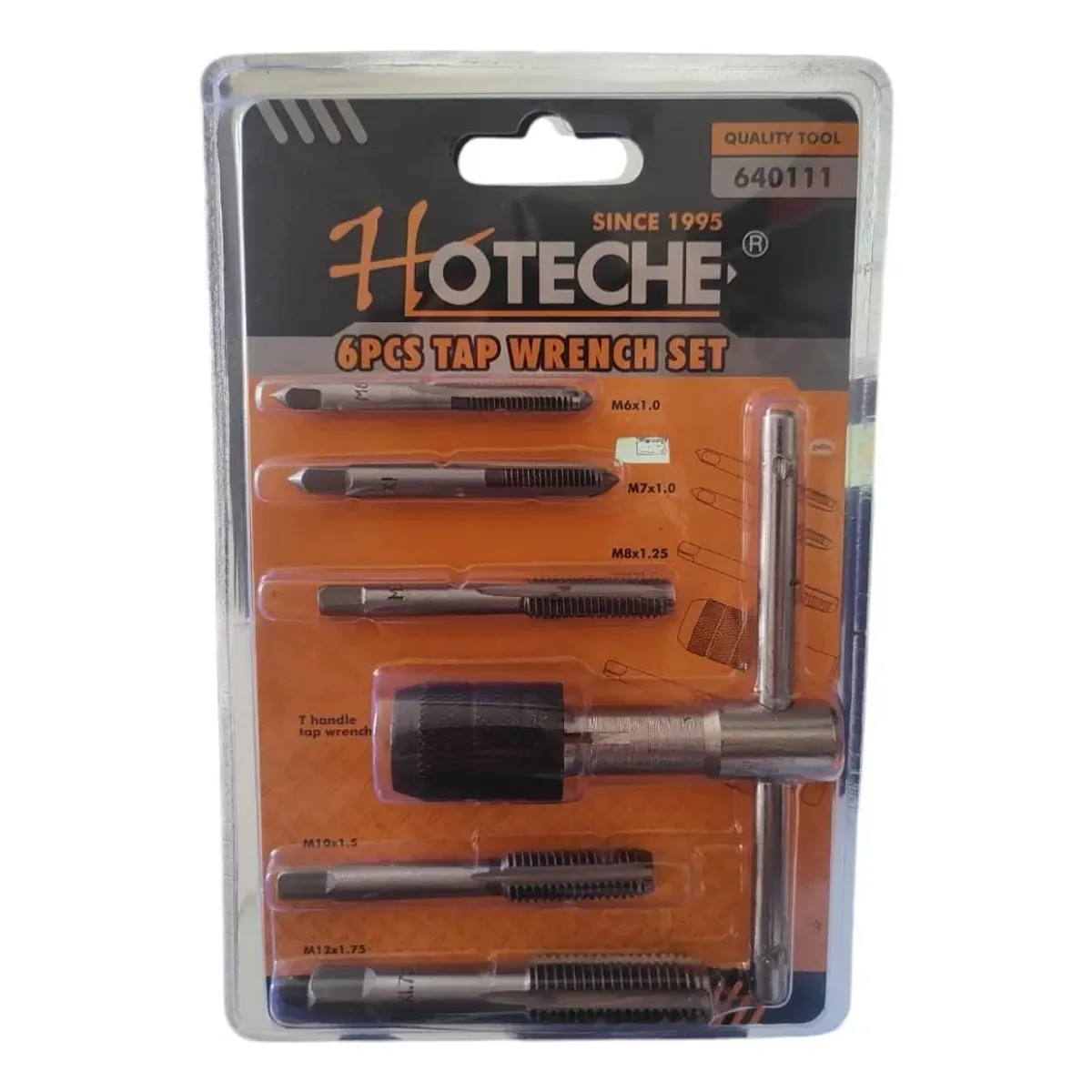 HOTECHE - Tarraja Manual Macho Para Hilos Tornillo Pernos 6 Pz Hoteche