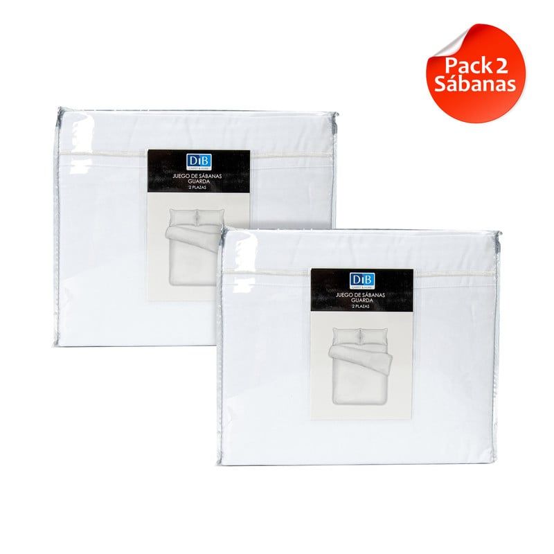 DIB - Pack 2 Sabanas Guarda 2P Guarda Blanca