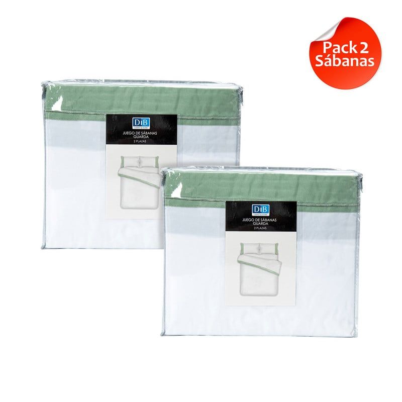 DIB - Pack 2 Sabanas Guarda 2P Guarda Verde