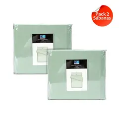 DIB - Pack 2 Sabanas Lisas 15P Verde Menta