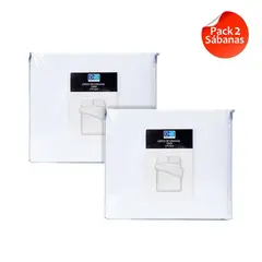 DIB - Pack 2 Sabanas Lisas 2P Blanco