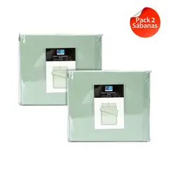 DIB - Pack 2 Sabanas Lisas 2P Verde Menta