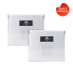 DIB - Pack 2 Sabanas Textura King Blanco