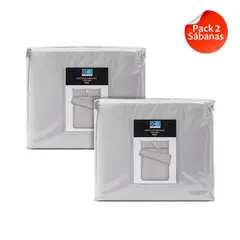 DIB - Pack 2 Sabanas Textura King Gris