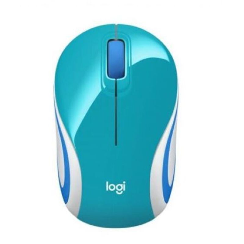 LOGITECH - Mouse - Logitech Mini M187 - 3 Botones - inalámbrico - Verde Azulado