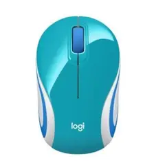 LOGITECH - Mouse - Mini M187 - 3 Botones - inalámbrico - Verde Azulado