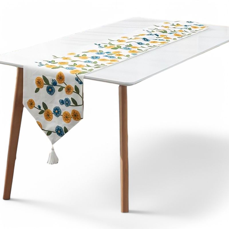 GENERICO - Camino De Mesa Bordado Medida 32x180cm Poliester Corredor