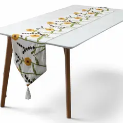 GENERICO - Camino De Mesa Bordado Medida 32x180cm Poliester Corredor