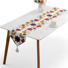 GENERICO - Camino De Mesa Bordado Medida 32x180cm Poliester Corredor