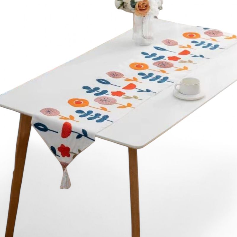 GENERICO - Camino De Mesa Bordado Medida 32x180cm Poliester Corredor