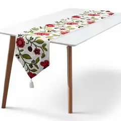GENERICO - Camino De Mesa Bordado Medida 32x180cm Poliester Corredor