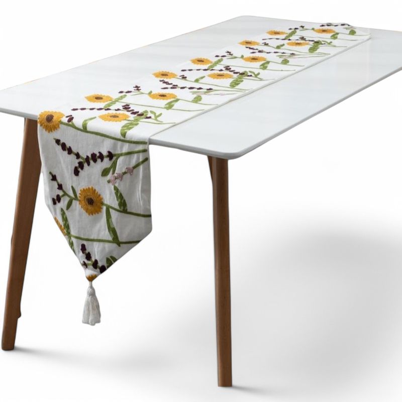 GENERICO - Camino De Mesa Bordado Medida 32x180cm Poliester Corredor