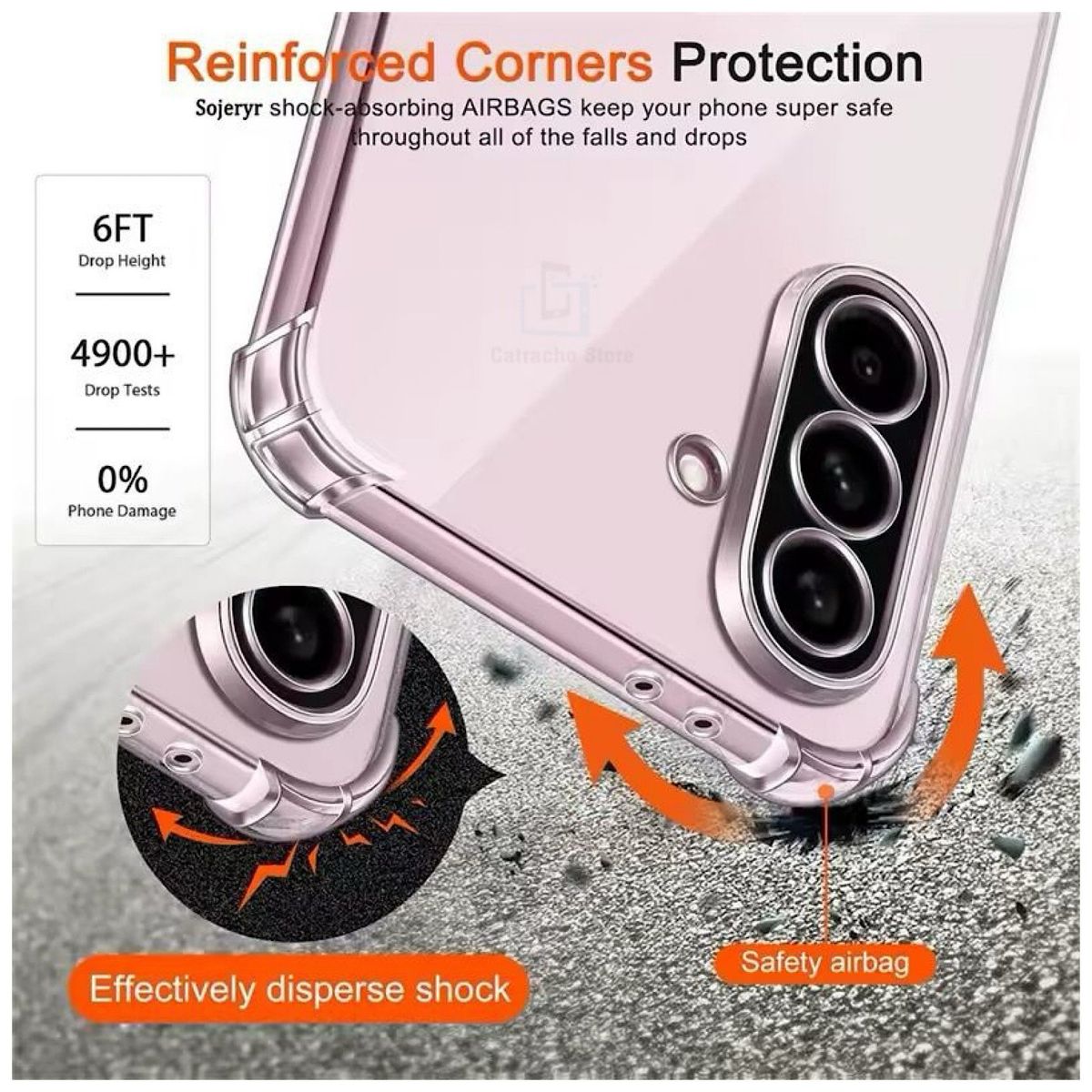 GENERICO - Carcasa Transparente Reforzada Para Samsung A56 5G