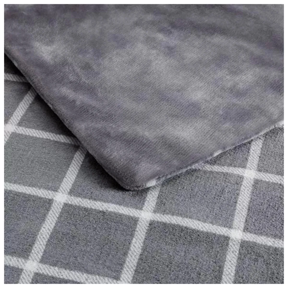 IMETEC - Manta Electrica Calentamiento Rapido 150x95cm 150W Gris Cuadrille