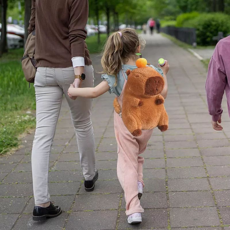 GENERICO - Capibara con forma de mochila Kawaii capybara 35cm
