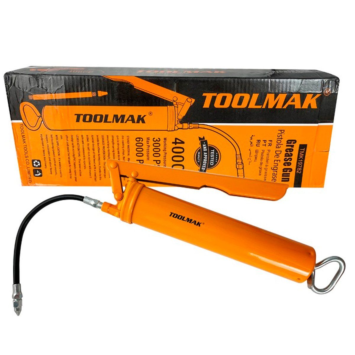 GENERICO - Engrasadora Pistola De Engrase Manual 400cc Toolmak Tmk19782