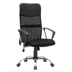 GENERICO - Silla De Oficina Ergonómico Cuero Con Malla Color Negro