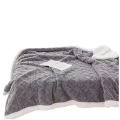 GENERICO - Frazada Sherpa Polar - Manta termica 2 plazas Ropa de cama Gris