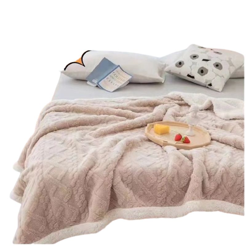 GENERICO - Frazada Sherpa Polar - Manta termica 1,5 plazas Ropa de cama