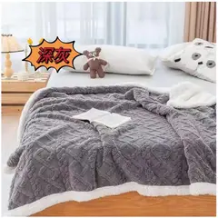 GENERICO - Frazada Sherpa Polar - Manta termica 1,5 plazas Ropa de cama