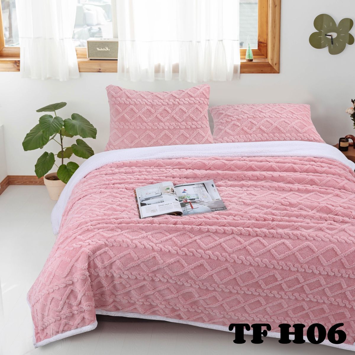 GENERICO - Frazada Sherpa Polar - Manta termica 1,5 plazas Ropa de cama