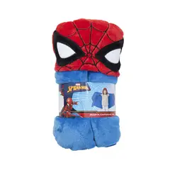 MASHINI - Manta capucha 3D 75x180 cm diseño Spiderman
