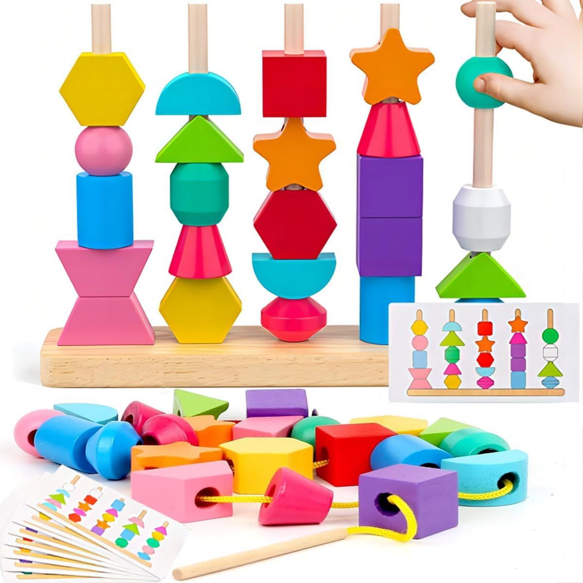 GENERICO - Juguetes Montessori Secuenciación De Uentas Regalo Para Niños