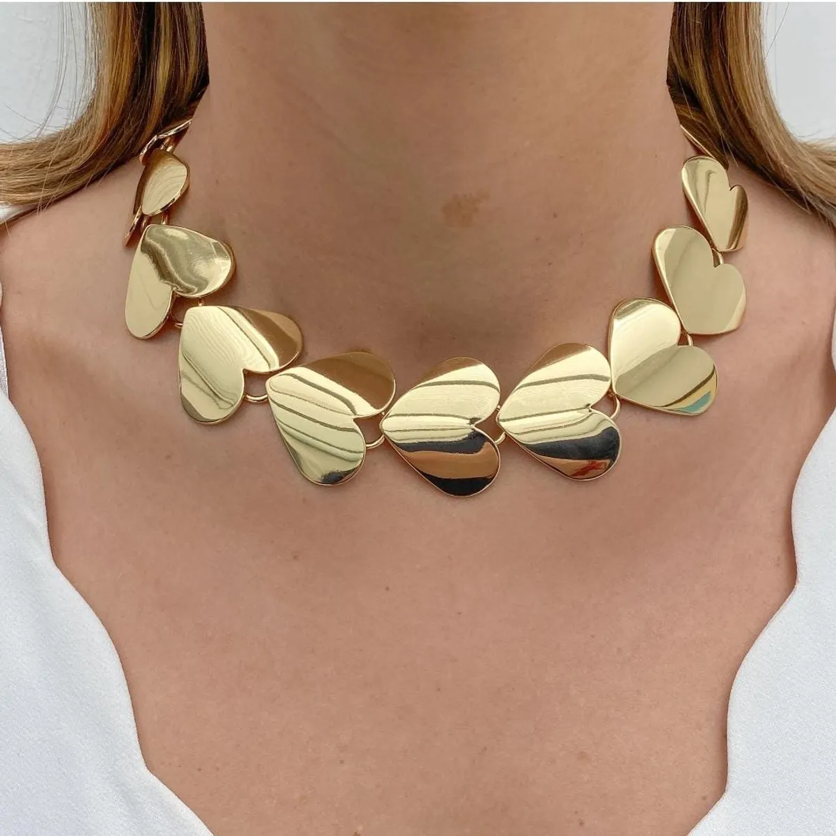 GENERICO - Collar Corto De Fantasia Casual  Heart