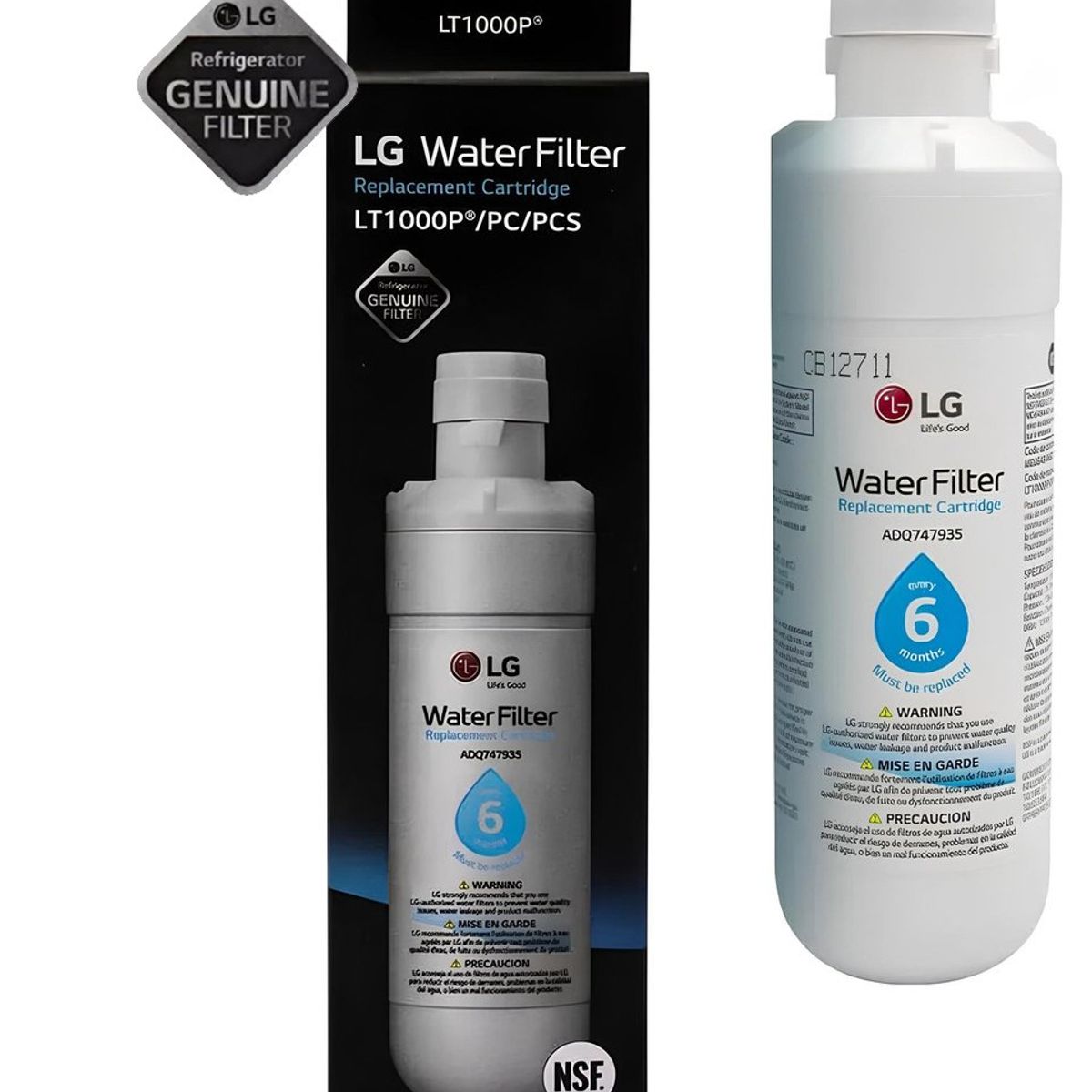 LG - Filtro de agua refrigerador Original LG Lt1000p